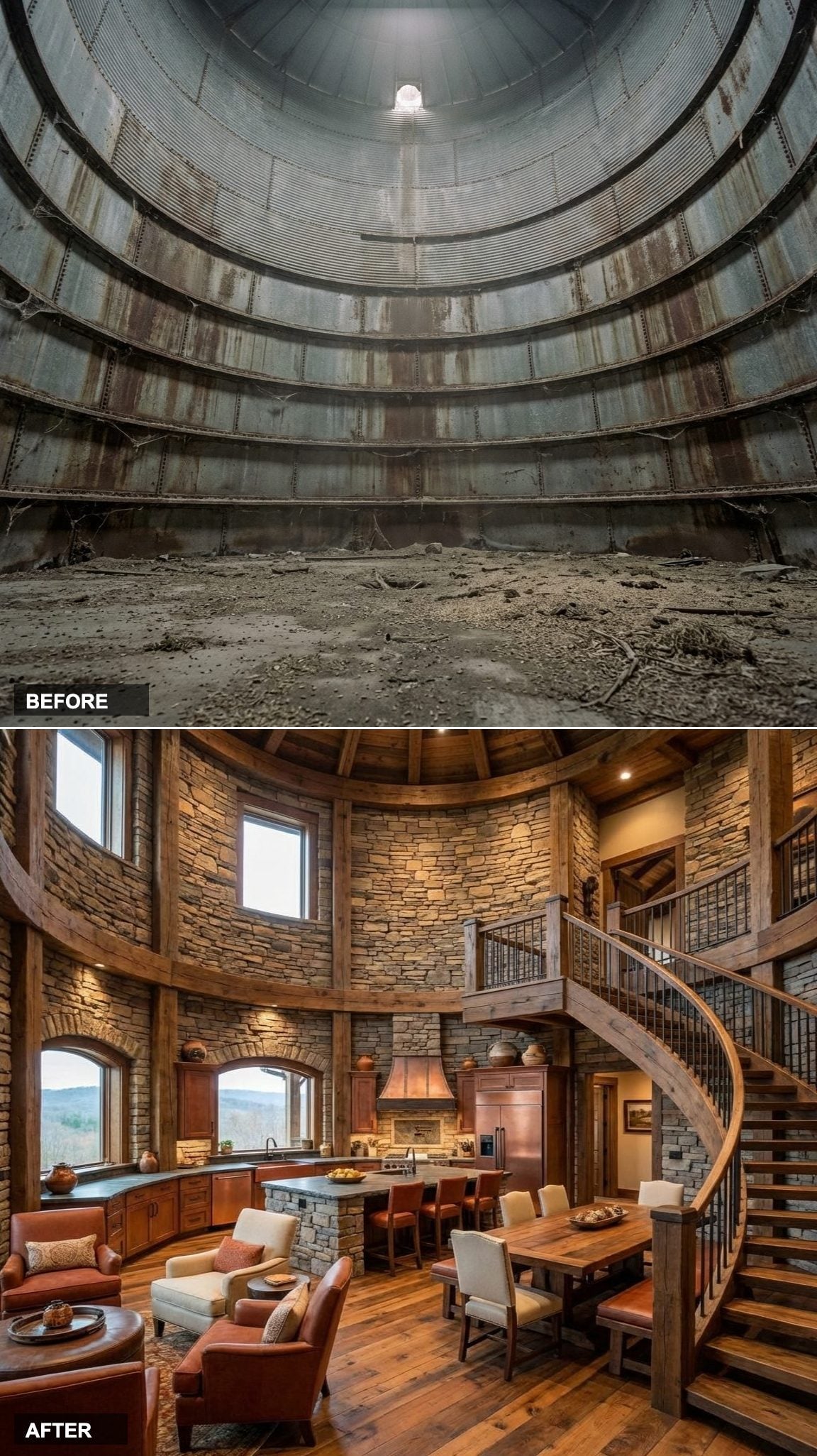 Celestial Observatory Bedroom With Retractable Roof and Star Map Murals