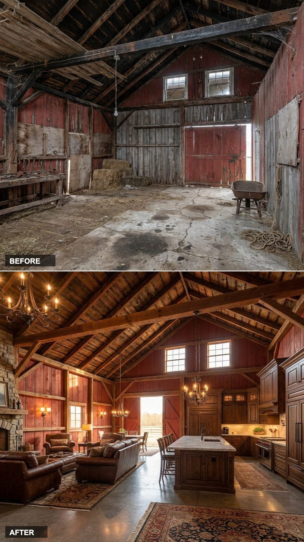 Industrial Noir Loft with Blackened Steel Beams and Polished Concrete