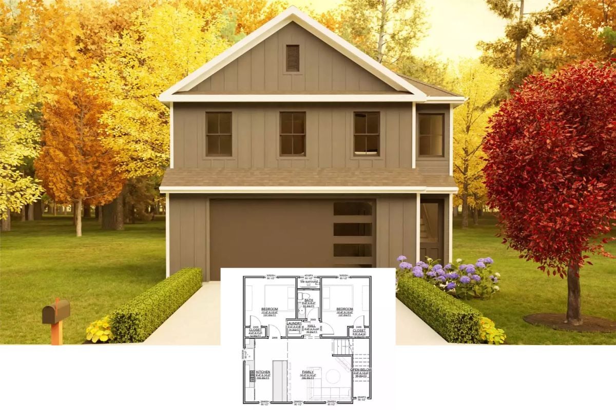 2-Bedroom Country-Style Carrington Gate Home with Open Living Space and Double Garage (Floor Plan)