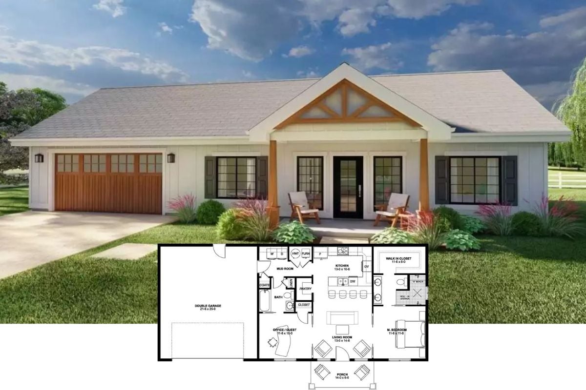 Ranch-Style 2-Bedroom Lakewood Hill Home with Jack & Jill Bath and Front Porch (Floor Plan)