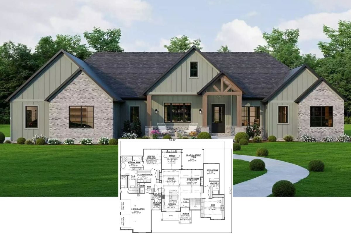 2-Bedroom Ravensworth Drive Craftsman Home with Wet Bar and Open-Concept Living (Floor Plan)