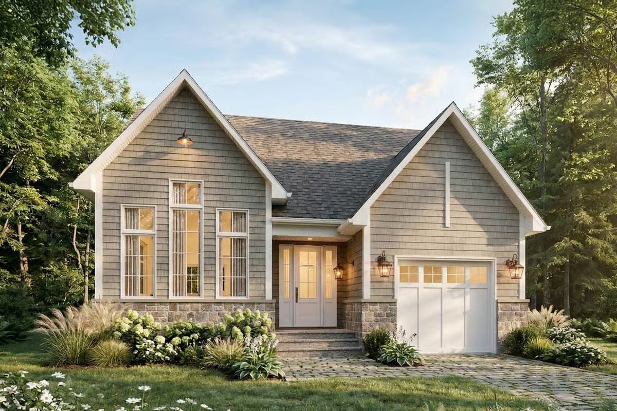 Shingle Siding and Stone Base Give This Cottage Its Grounded Charm