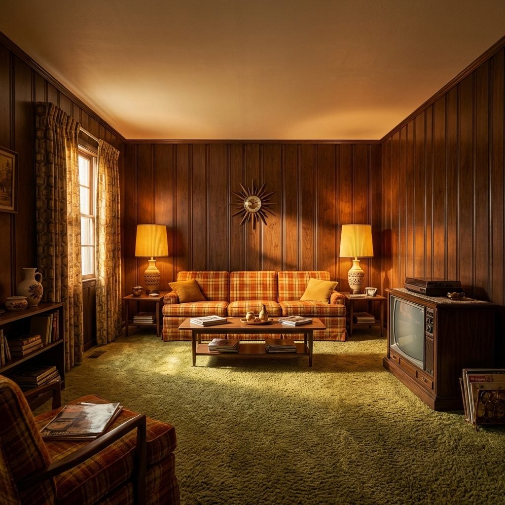 The Floor-to-Ceiling Wood Paneling That Ate Every Wall in the Room