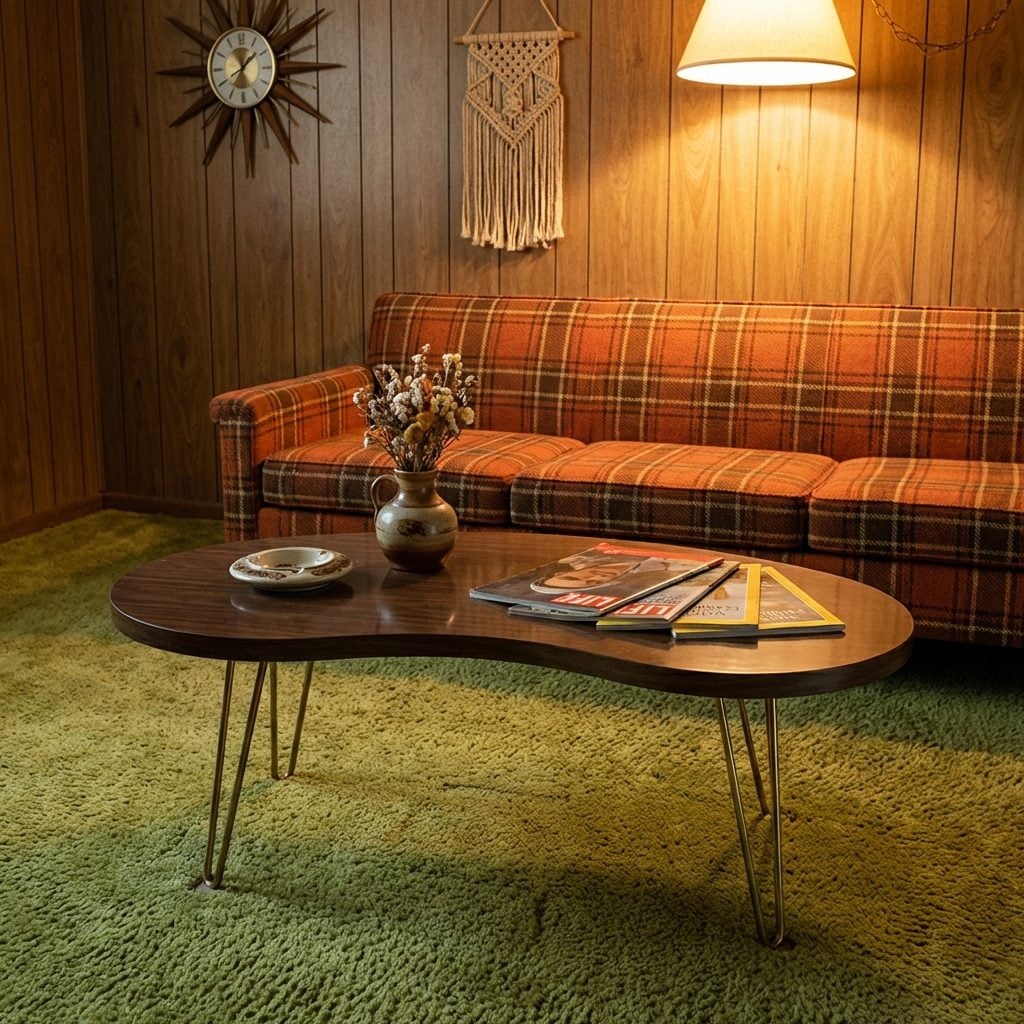 The Kidney-Shaped Coffee Table in Walnut Veneer That Never Had a Right Angle