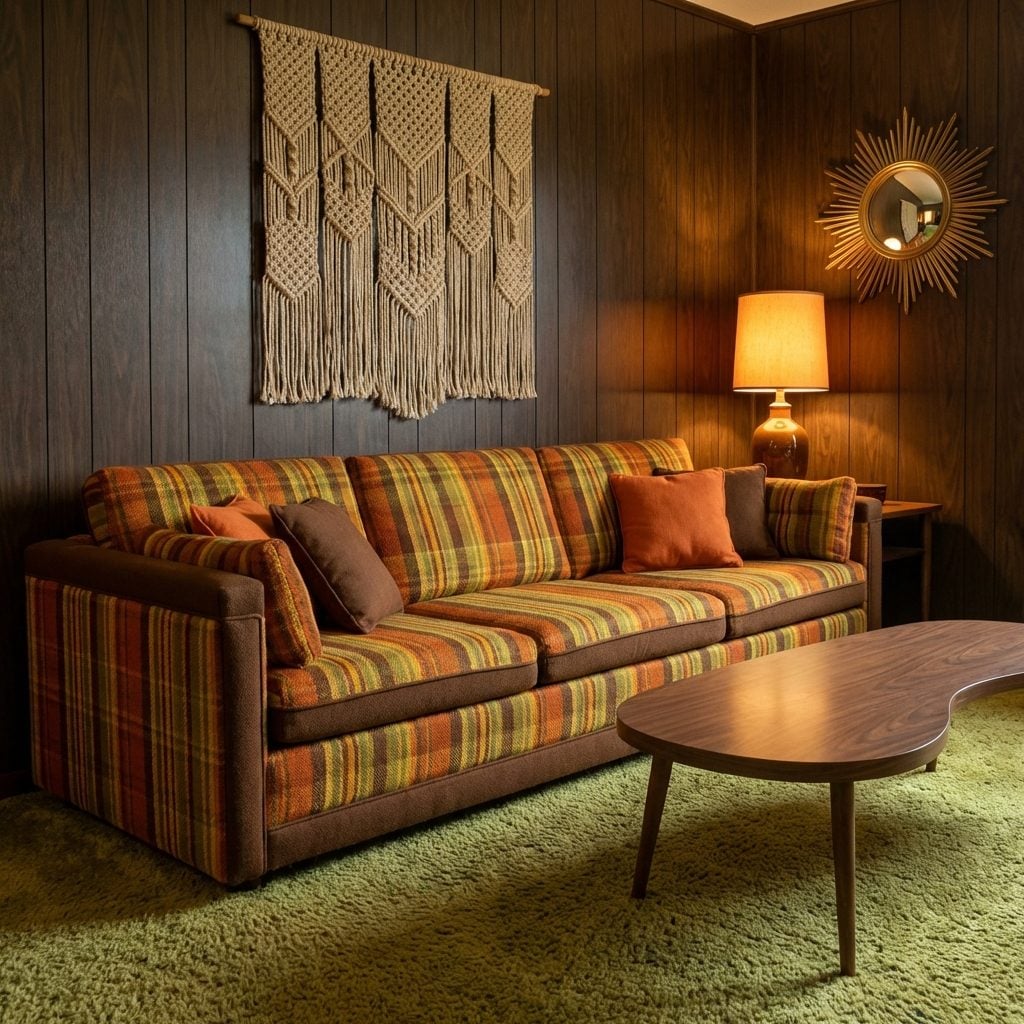 The Plaid Sofa in Colors That Should Not Have Gone Together but Did