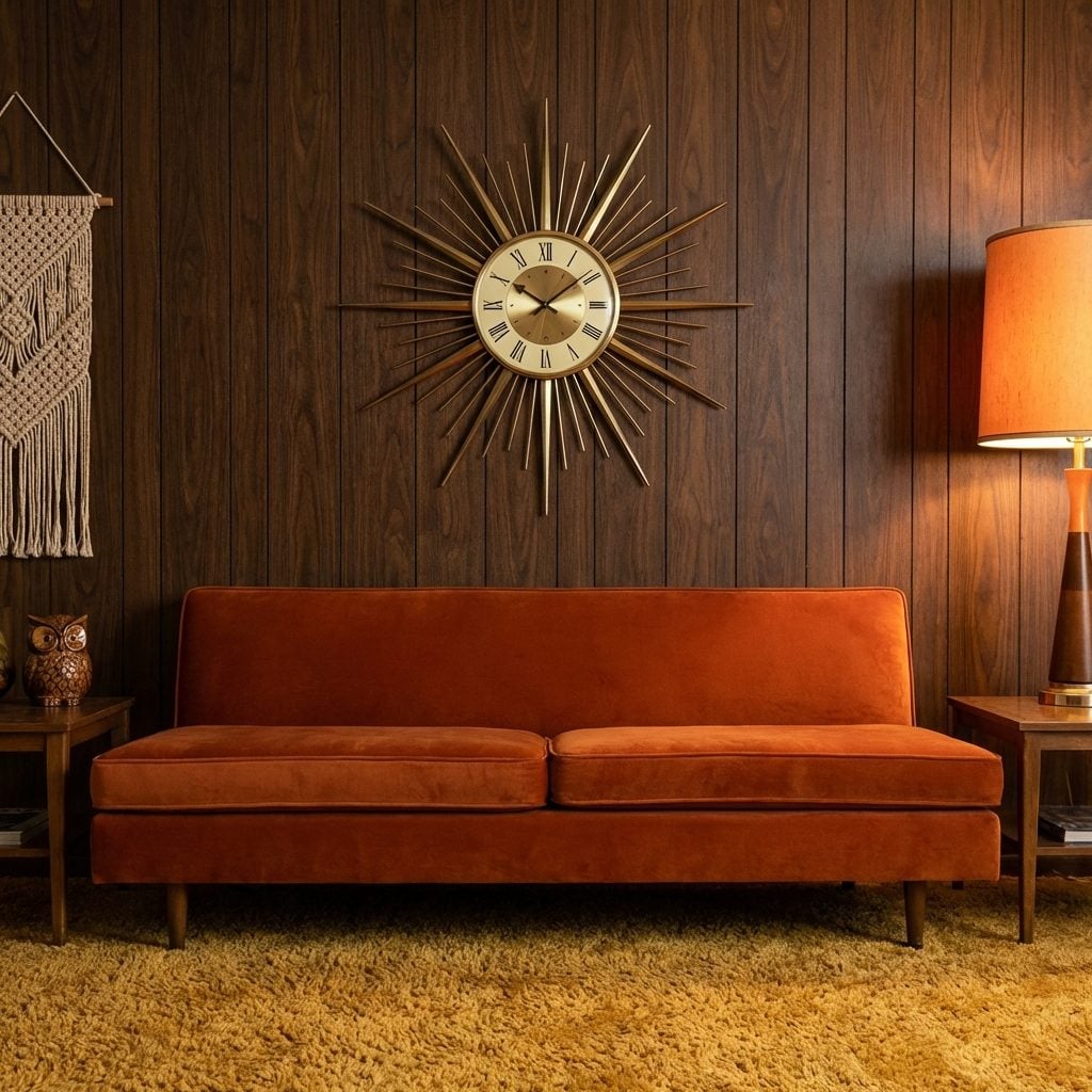 The Sunburst Clock That Hung Over the Sofa Like an Exploding Star