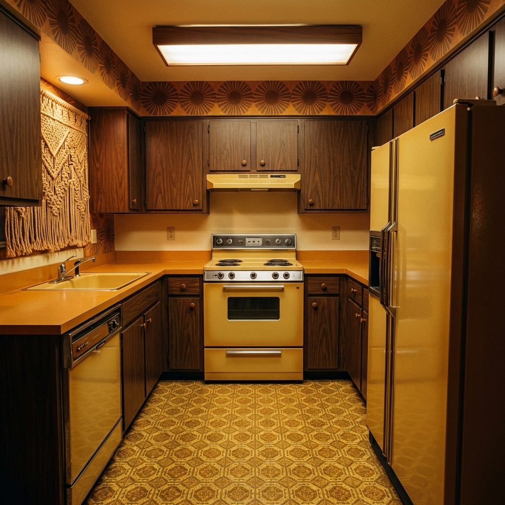 Harvest Gold Everything, The Stove, the Fridge, the Sink, and God Help Us, the Dishwasher