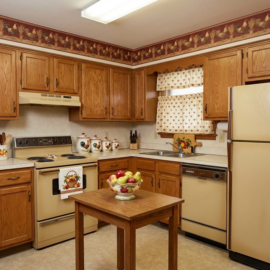 Fruit and Rooster Motifs on Literally Every Surface That Could Accept a Pattern