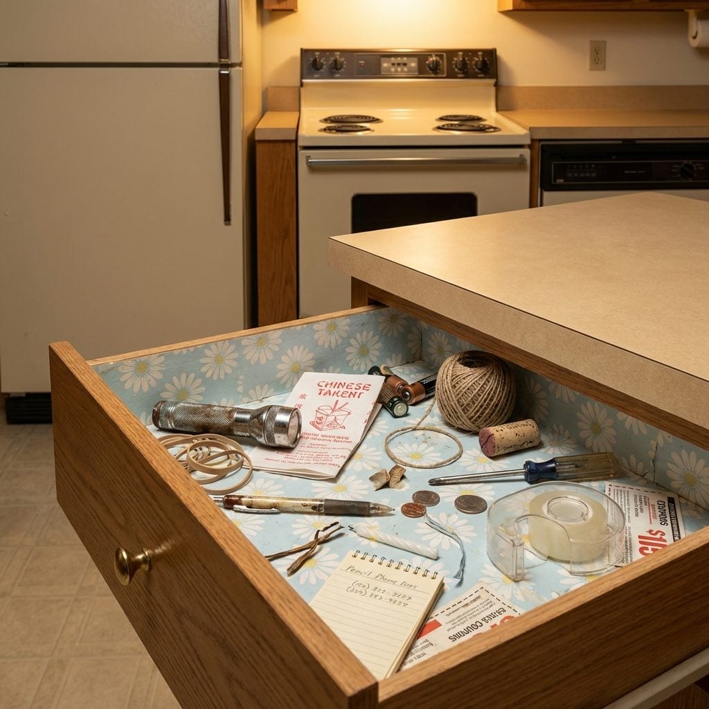 The Junk Drawer, Not a Concept, an Actual Physical Drawer of Pure Chaos