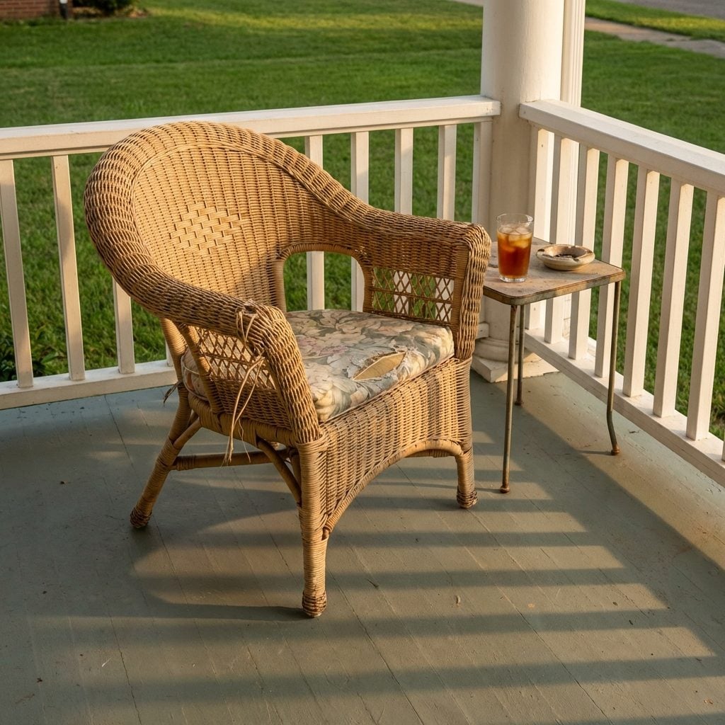 The Wicker or Rattan Porch Chair That Left Marks on the Back of Your Legs
