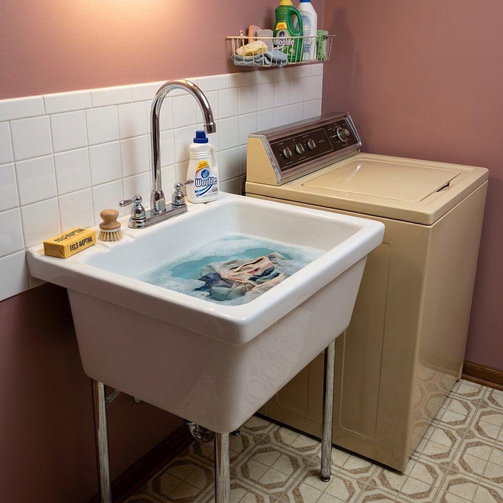 The Deep Utility Sink with a Chrome Gooseneck Faucet That Handled Everything From Stains to Science Projects