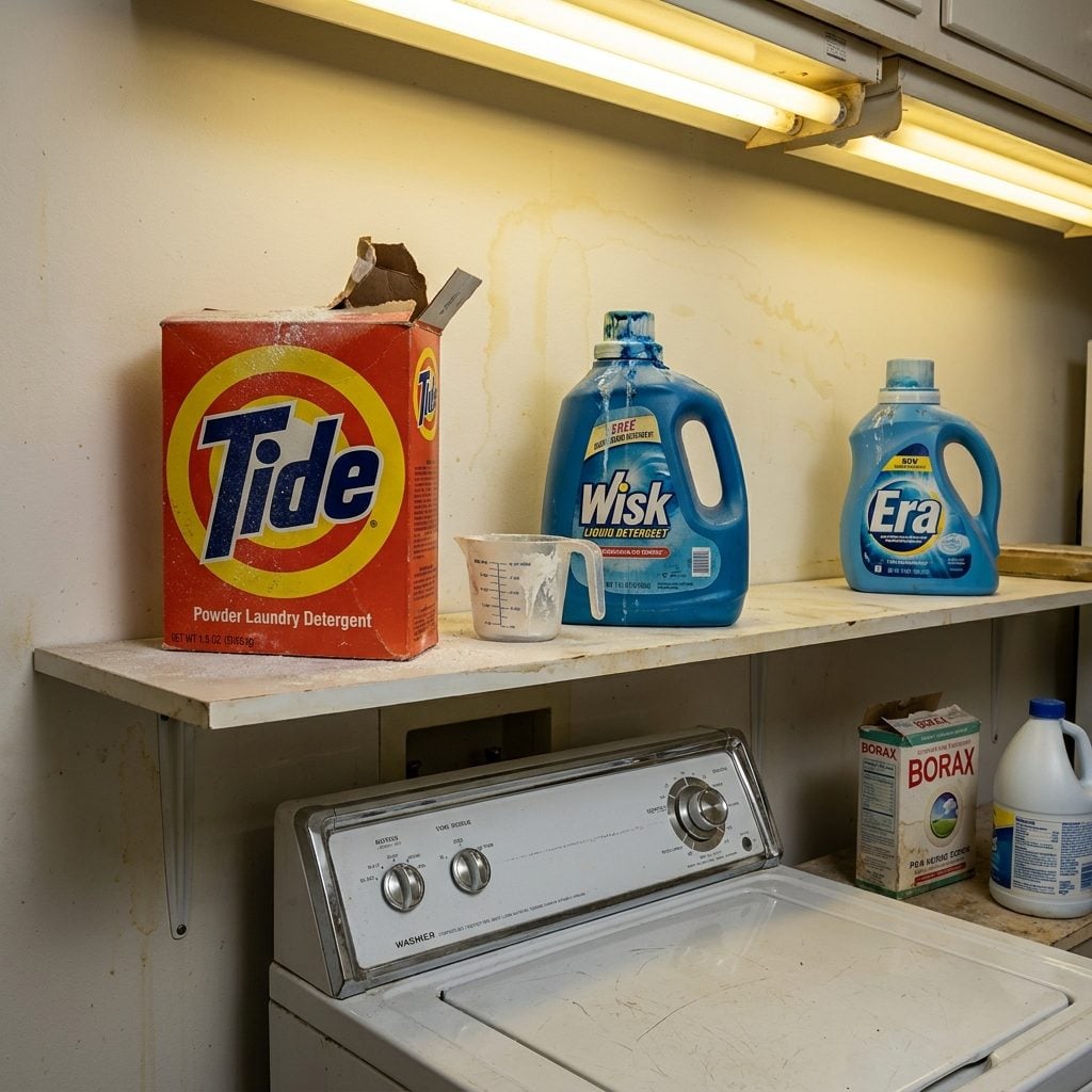 Giant Tide Boxes and Wisk Bottles That Took Up Half the Counter