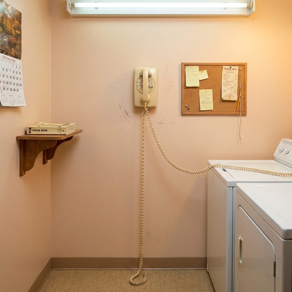 The Rotary Wall Phone With a Coiled Cord Long Enough to Reach the Backyard