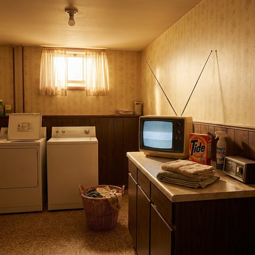 The Tiny Countertop TV That Made Folding Laundry Feel Like an Event
