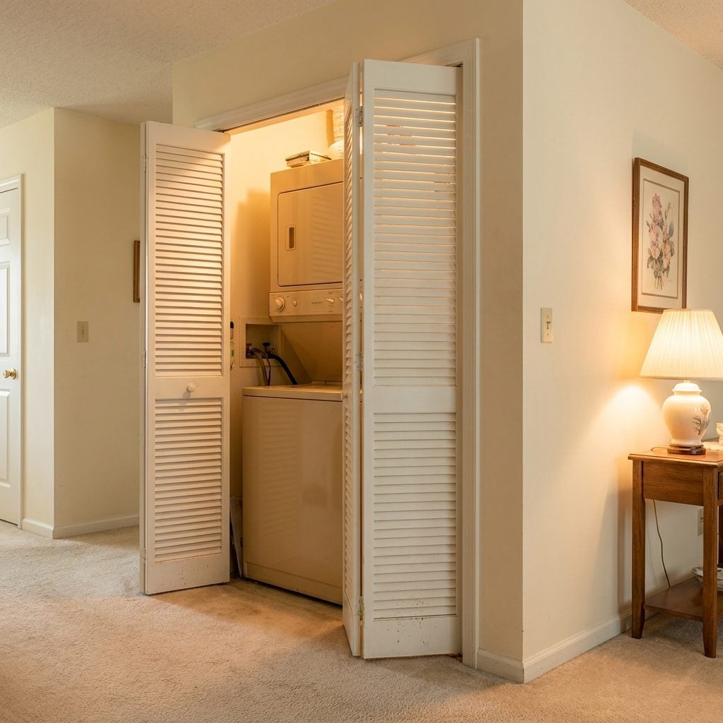 Louvered Bifold Doors That Hid the Laundry but Never Hid the Sound