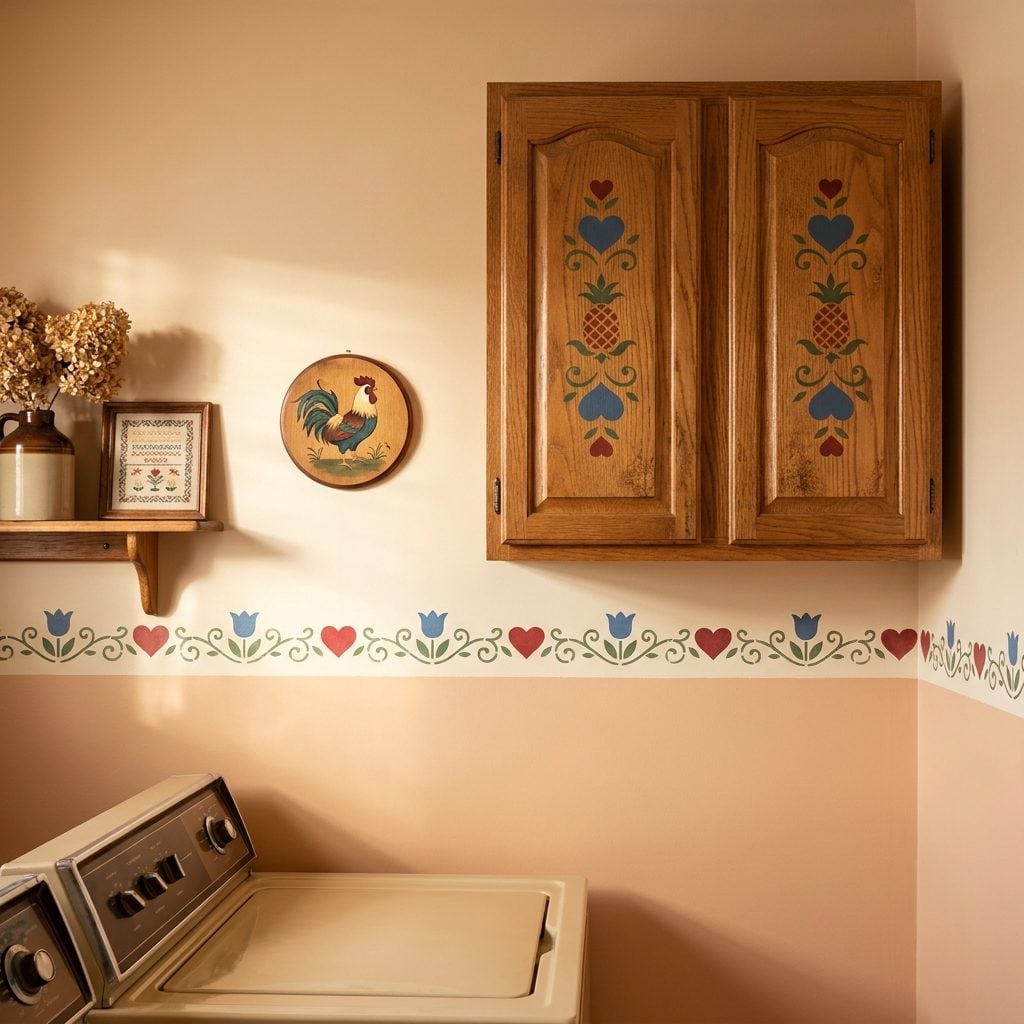 Stenciled Folk-Art Motifs That Turned Every Flat Surface Into a Craft Project