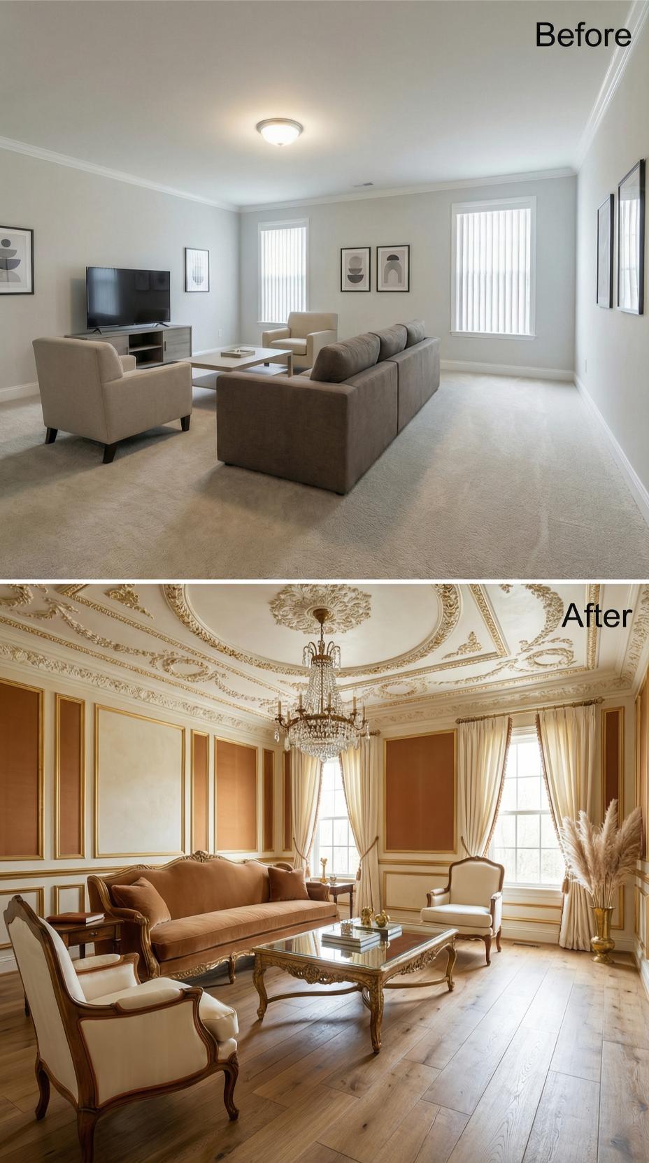 Plaster Medallions and Crystal Chandeliers Buried the Carpet-and-Flat-Paint Era
