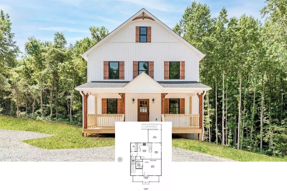 Craftsman-Style 3-Bedroom Beaumont Terrace Home with Front Porch and Covered Deck (Floor Plan)