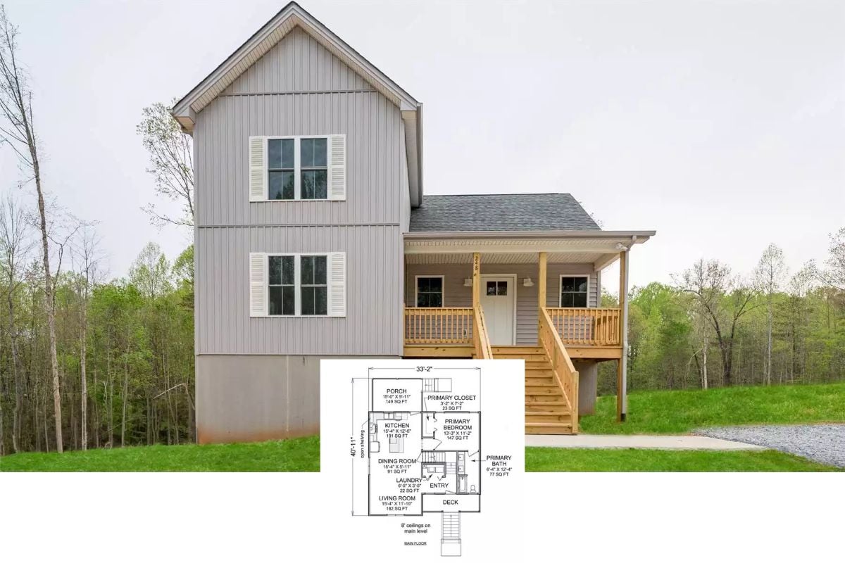 3-Bedroom Country-Style Birchstone Way Home with Walkout Basement and Front Porch (Floor Plan)