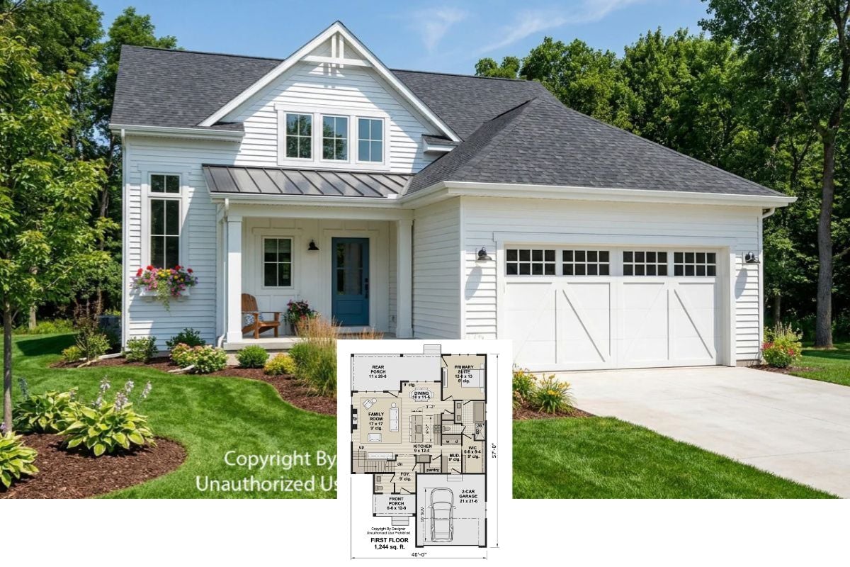 3-Bedroom Silverstone Modern Farmhouse with 2-Car Garage and Loft (Floor Plan)