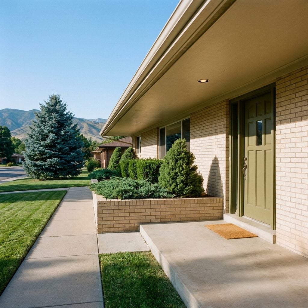 The Ranch Home Porch With Eaves So Wide They Could Shelter a Station Wagon