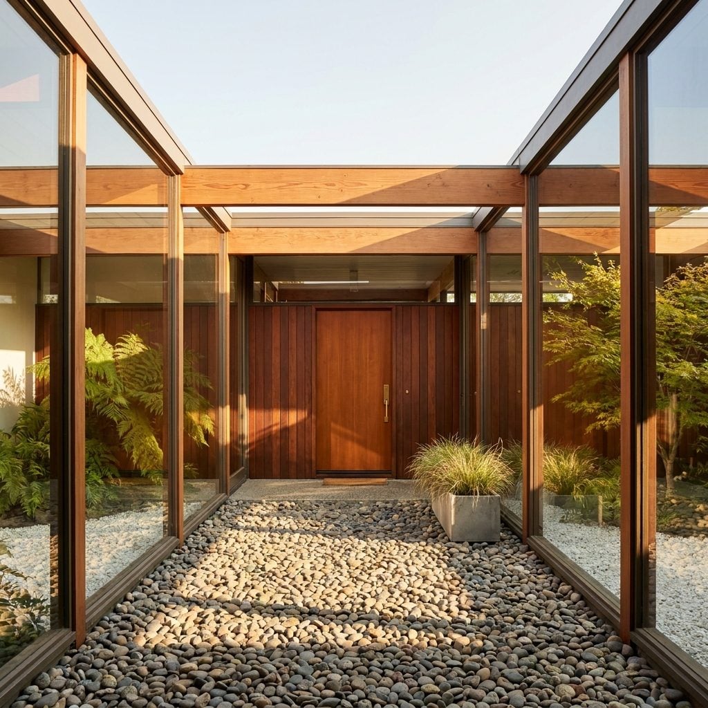 The Eichler Entry Atrium Where You Walked Through Glass to Get Inside