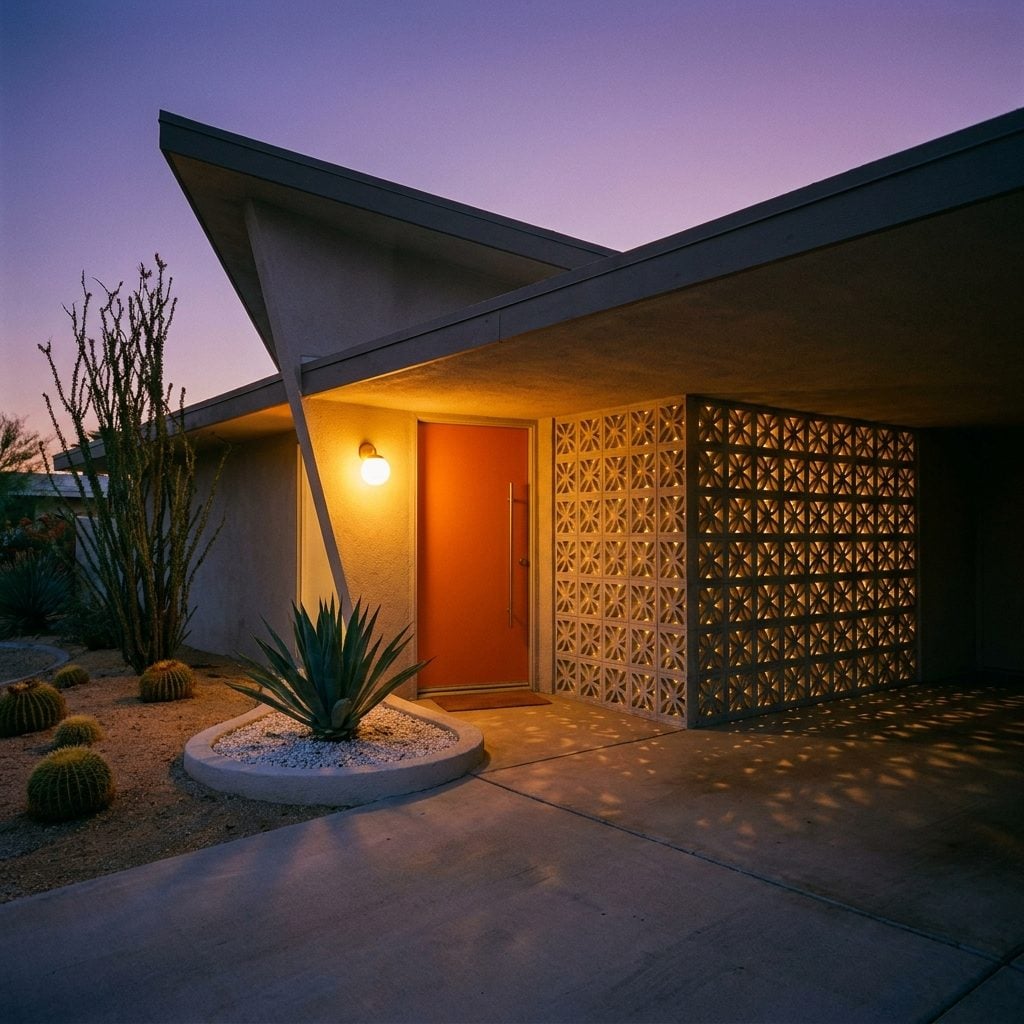 The Atomic Ranch Entry in Palm Springs Where the Breeze Blocks Did All the Talking