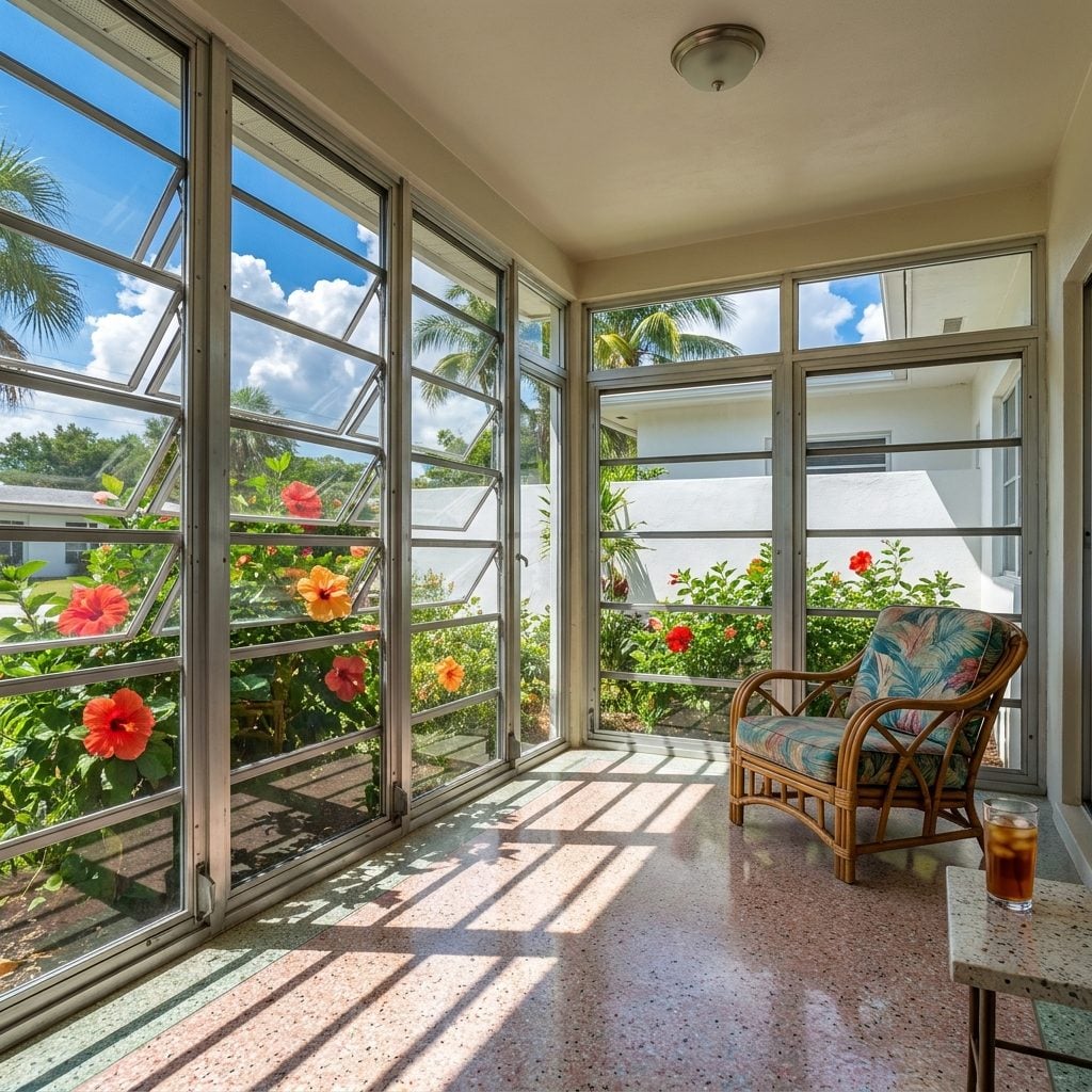 The Florida Ranch With Terrazzo Floors and Jalousie Panels That Let Every Thunderstorm Inside