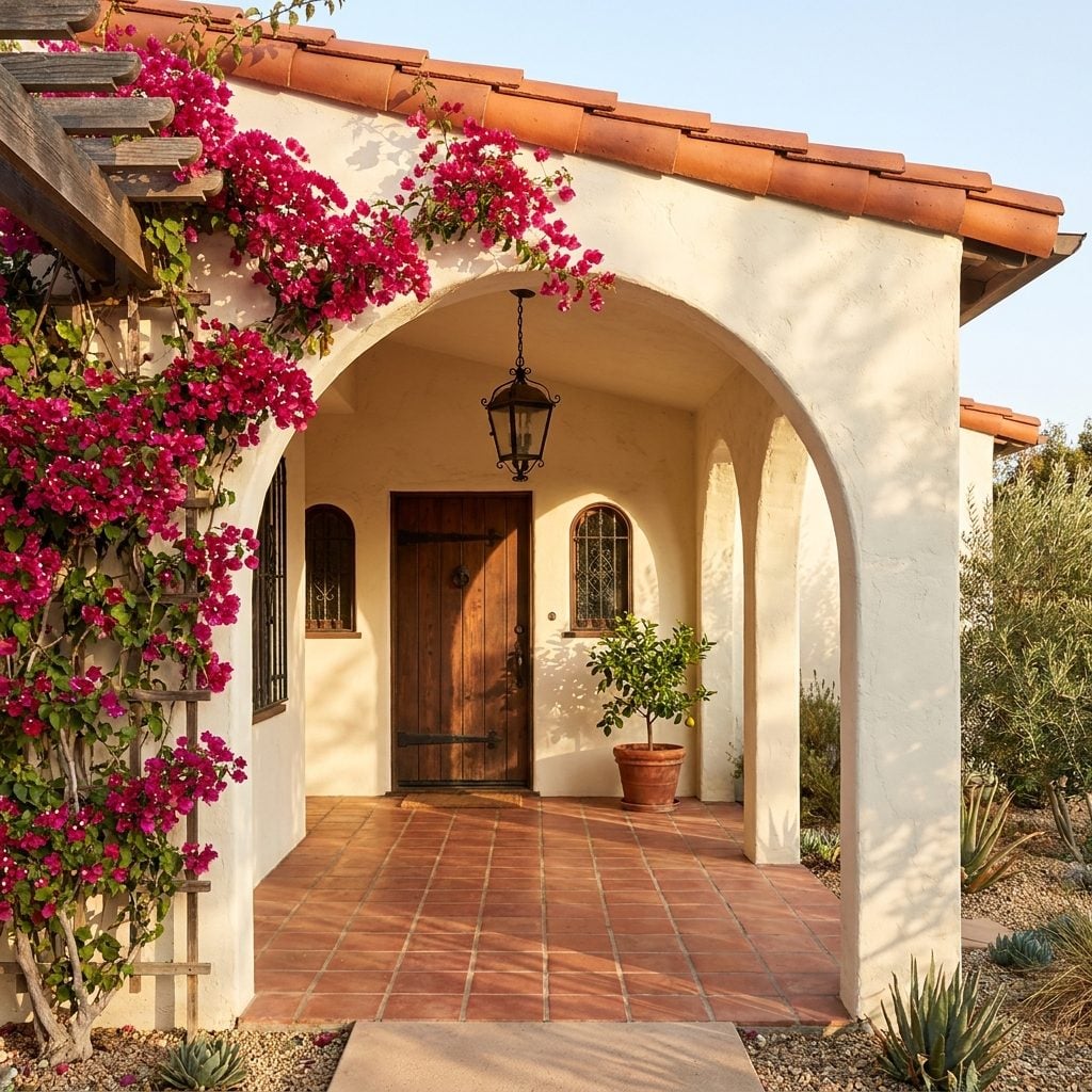 The Mediterranean Revival Porch With Stucco Arches and Bougainvillea That Refused to Be Contained