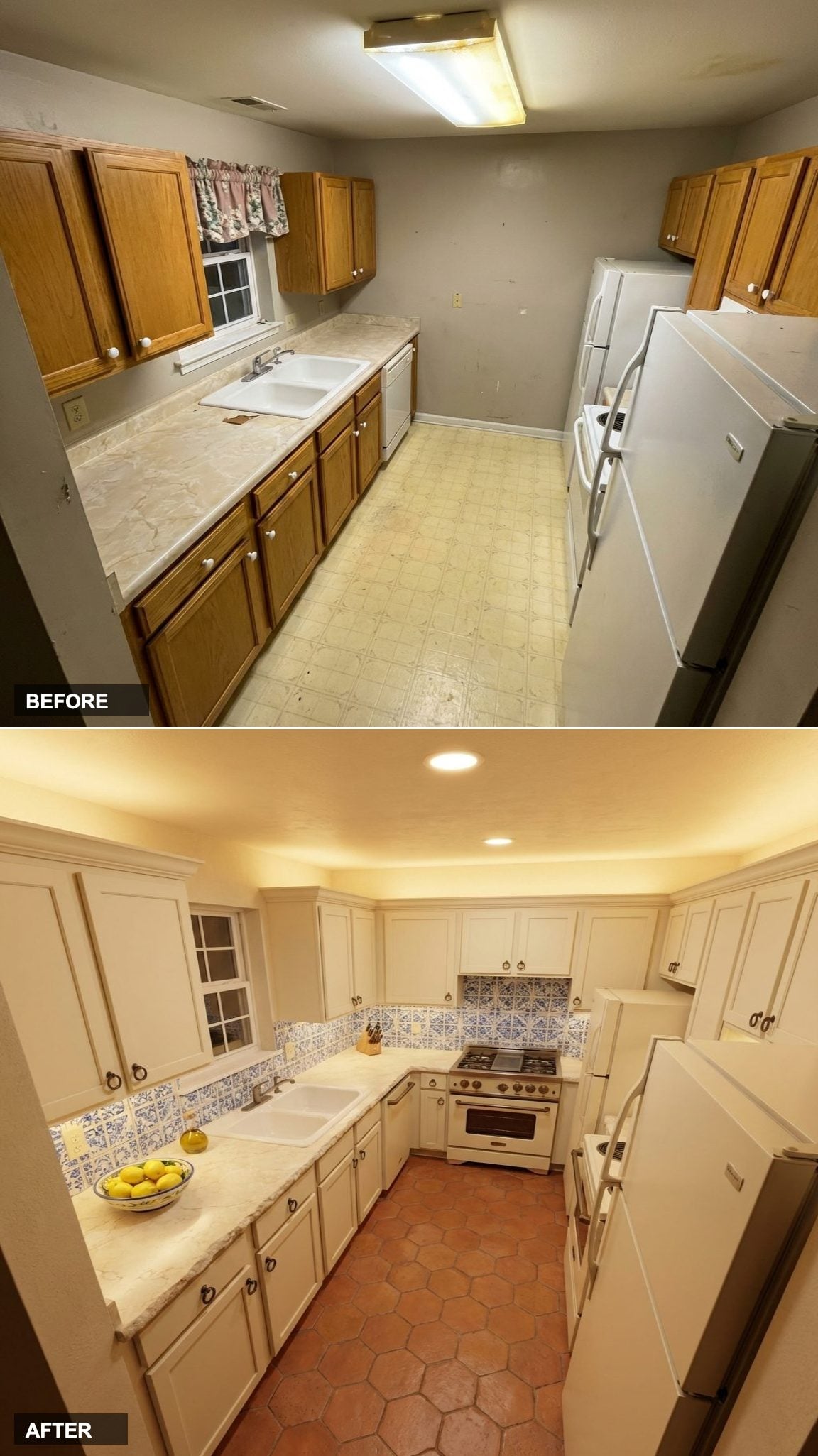 From Oak Cabinets to Amalfi Heritage Yacht Terracotta and Ivory Marble