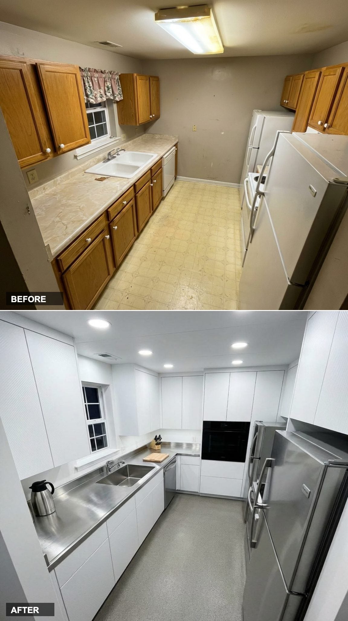 Race-Yacht Minimalist Sprint Kitchen in White Carbon Fiber Finish and Marine-Grade Stainless