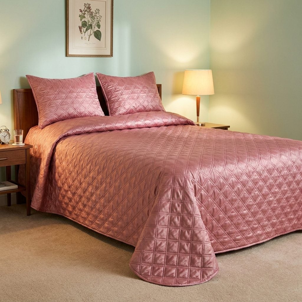 Quilted Polyester Bedspreads That Slid Off the Bed If You Breathed Wrong
