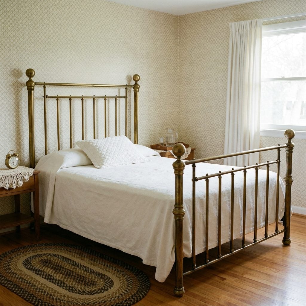 The Brass Bed Frame with Finials You Could Unscrew (and Definitely Did)