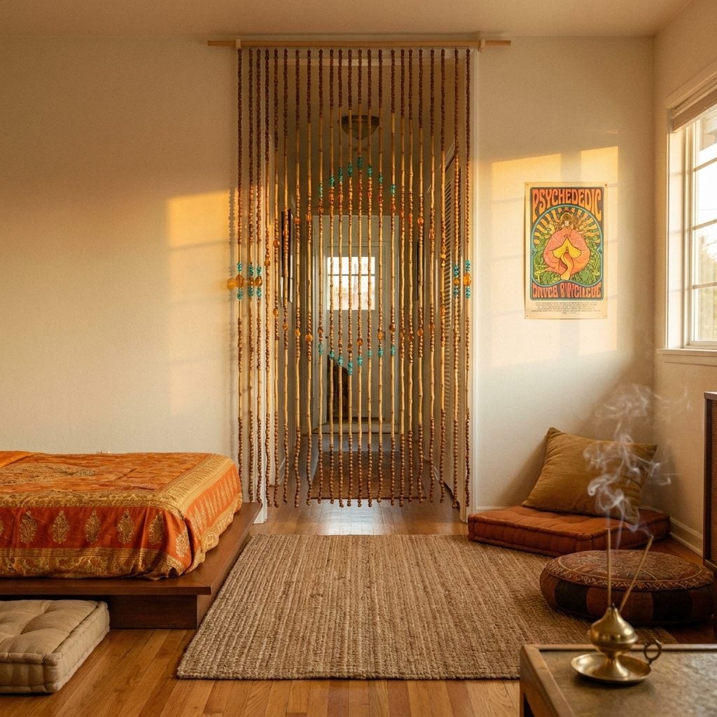 Beaded Curtains Hanging in the Doorway Like Your Bedroom Was a Fortune Teller's Tent