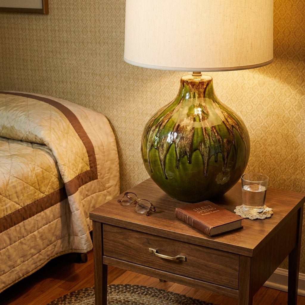 The Ceramic Lamp with the Drip Glaze Base That Weighed More Than Your Nightstand