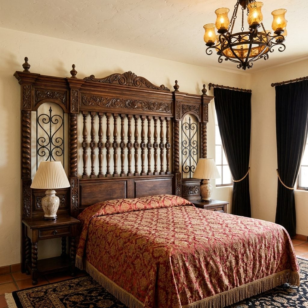 That Enormous Spanish Revival Headboard With Wrought Iron Scrollwork That Weighed More Than the Bed