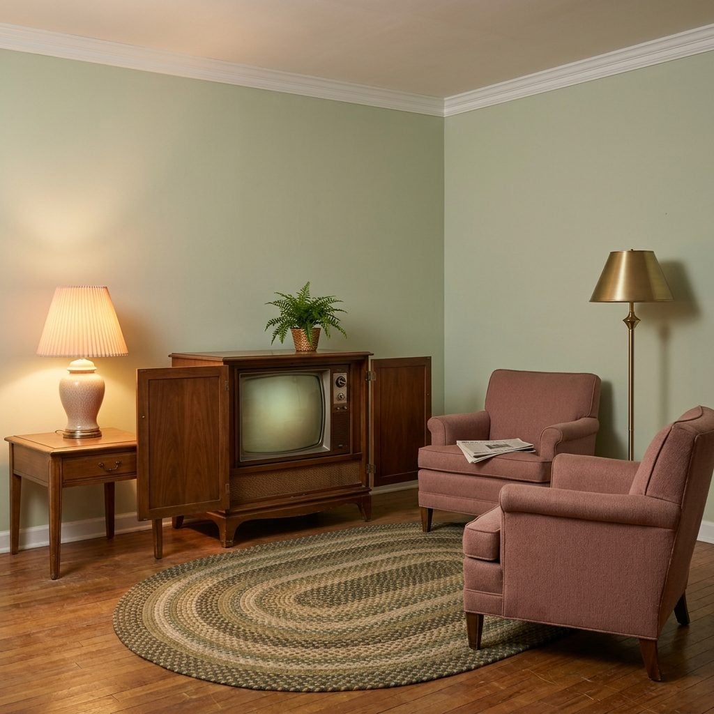 The Console Television in a Wood Cabinet With Doors That Closed Like a Proper Piece of Furniture