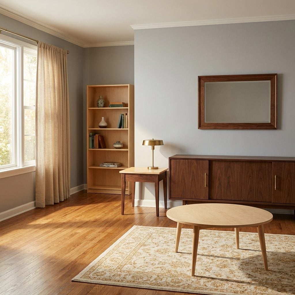 Blonde Wood and Dark Walnut Living Together in the Same Room Like It Was Nothing
