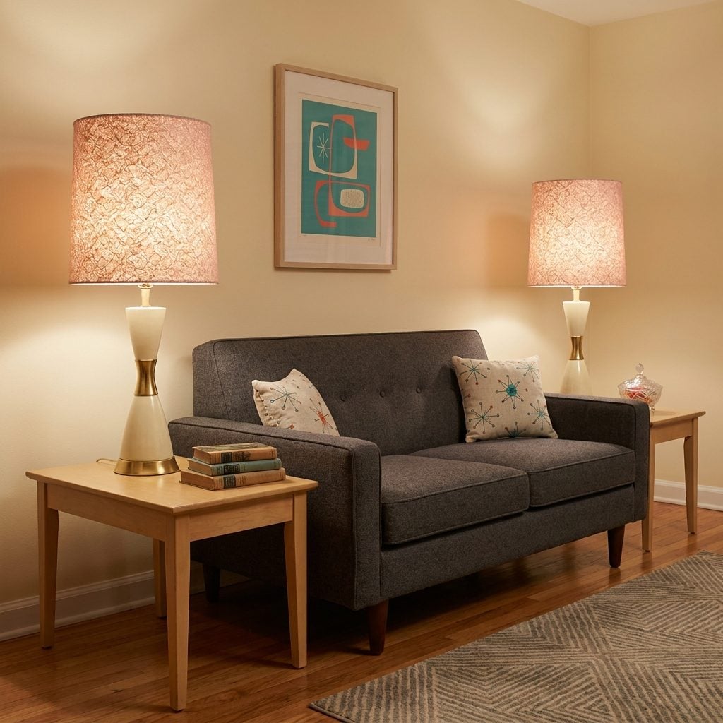 Table Lamps with Those Stiff Fiberglass Shades That Never Quite Looked Clean