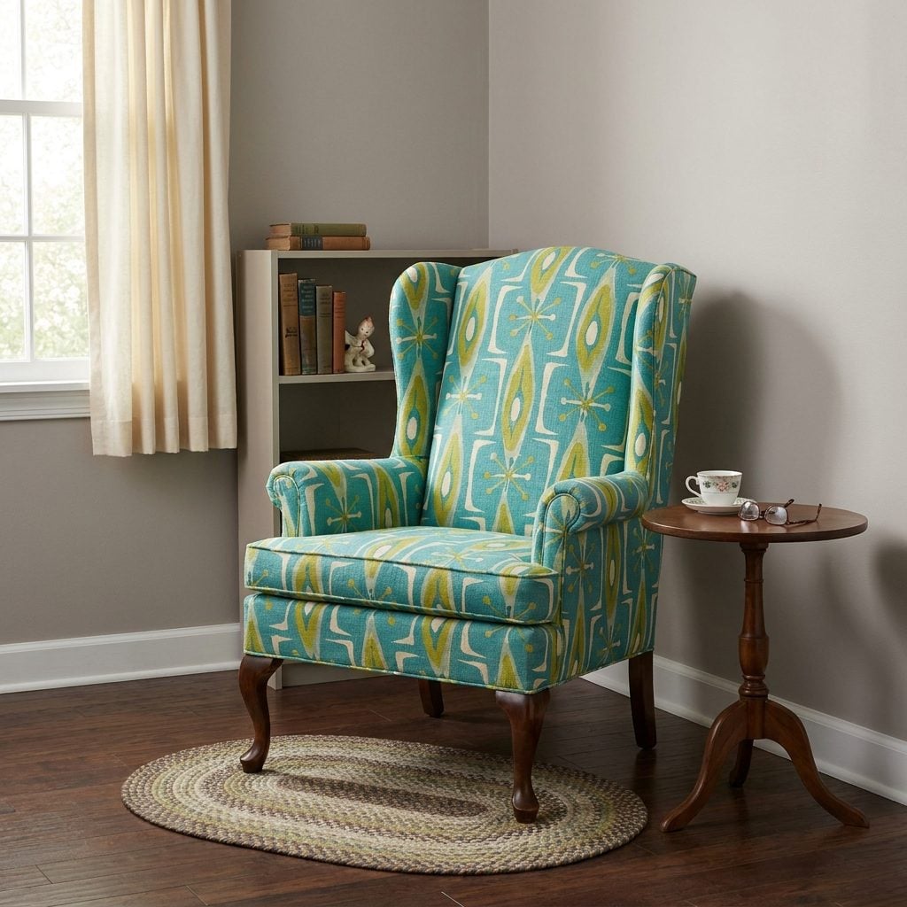 The Wingback Armchair Reupholstered in a Fabric Your Grandparents Would Never Have Chosen