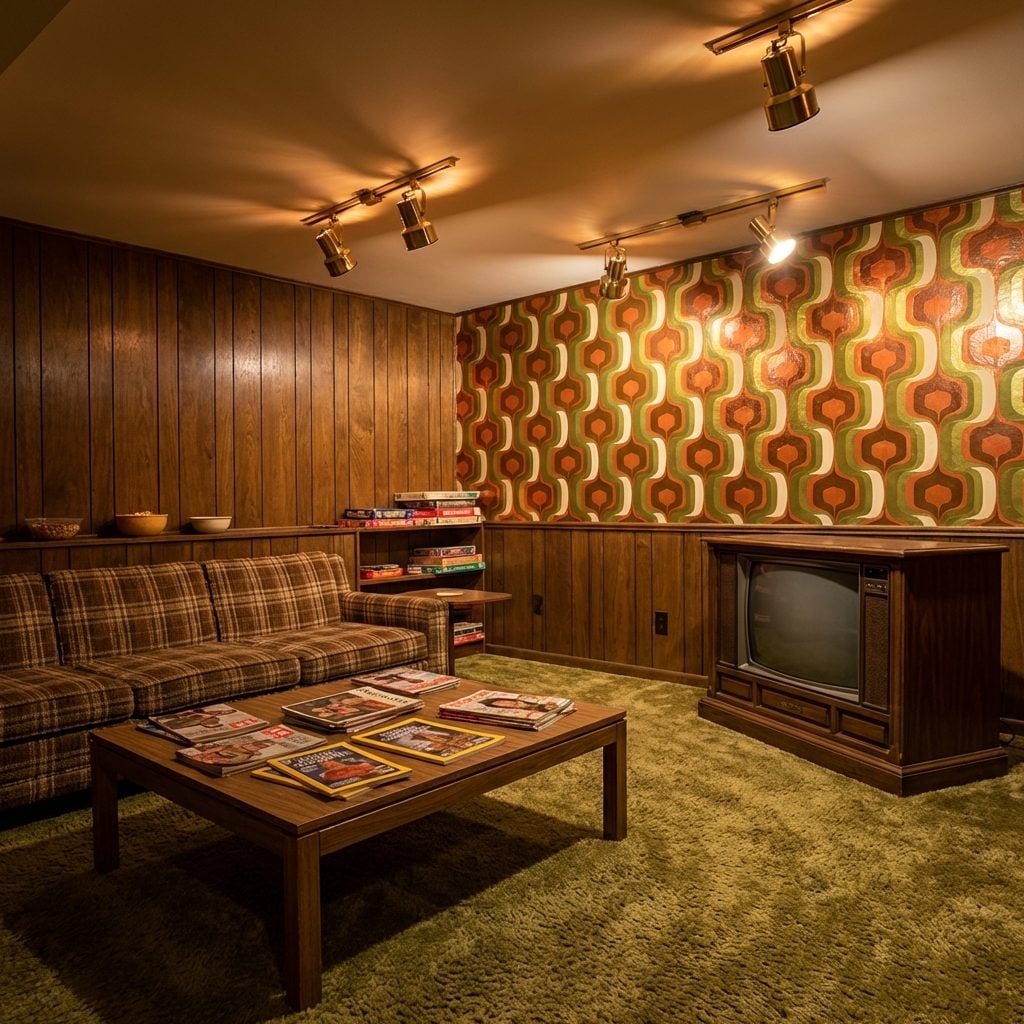 The Wallpaper That Clashed With the Paneling AND the Carpet at the Same Time