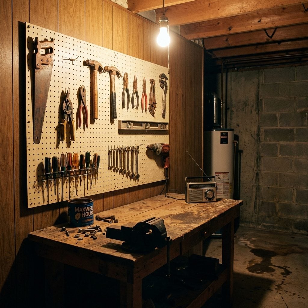 The Pegboard Wall Loaded With Hooks and Tools That Had Not Been Touched Since Carter Was President