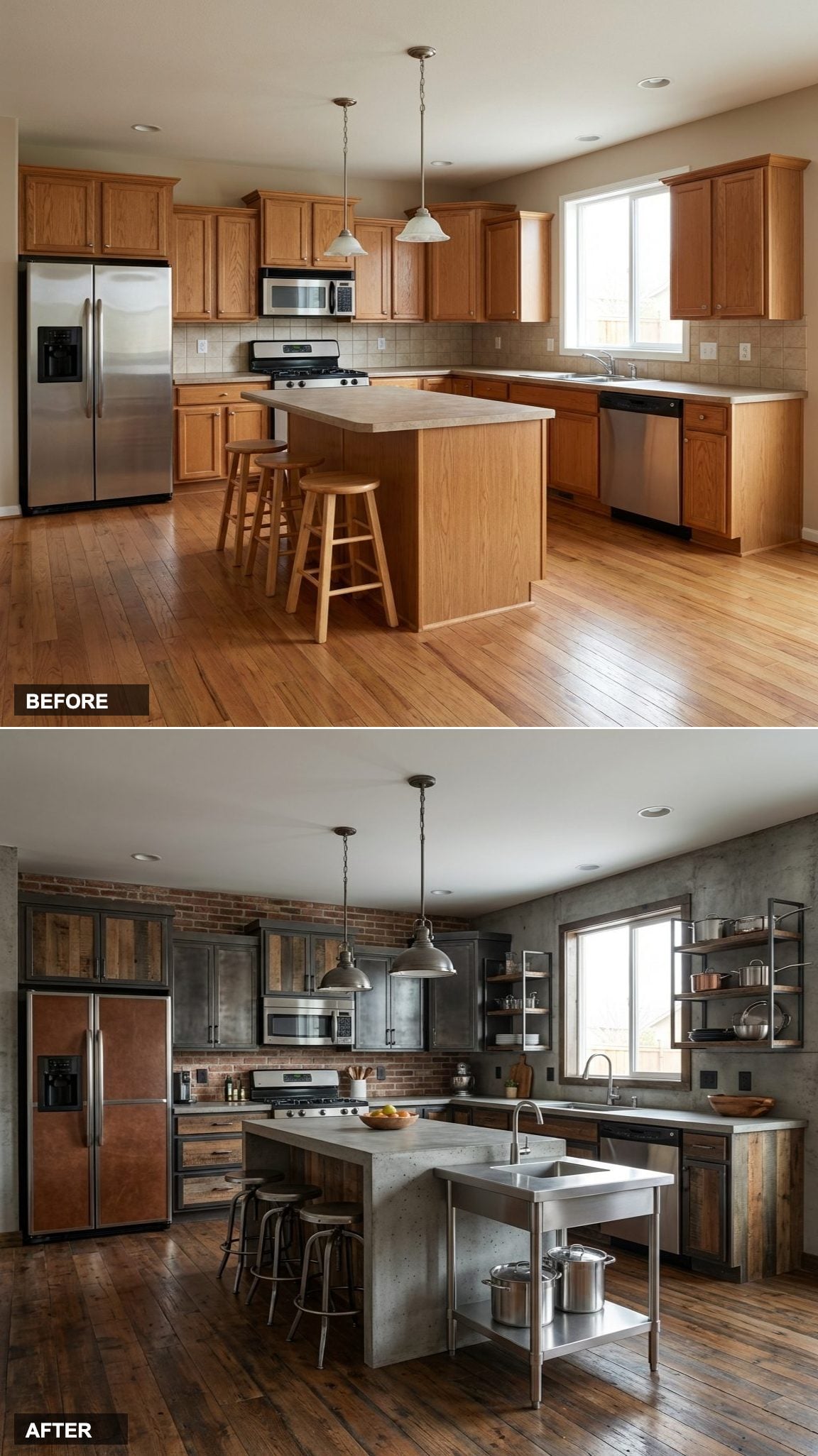 From Choppy Galley Gloom to Bright White Handleless Storage Wall