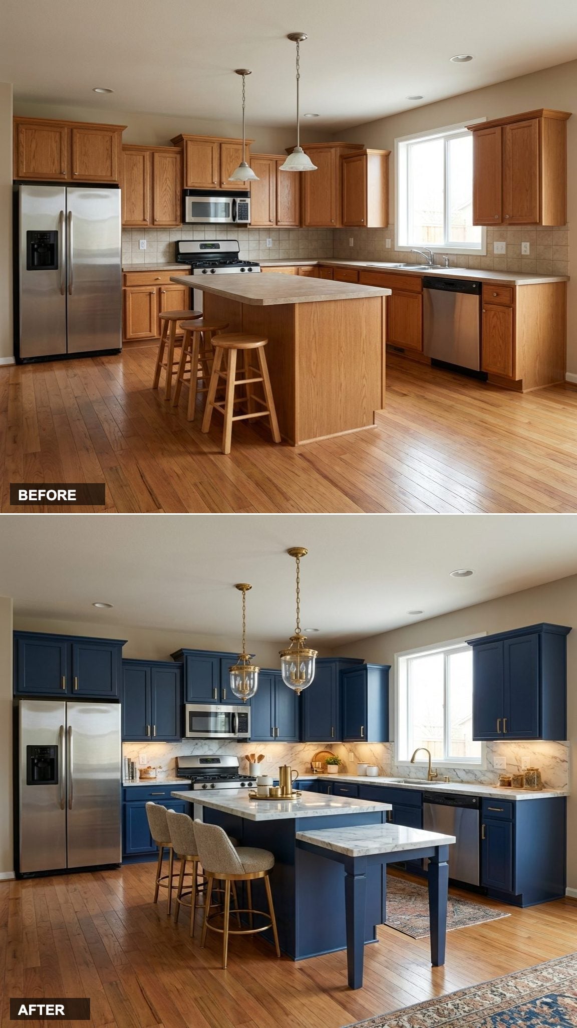 Wasted Corner Cabinets to Full-Width Scullery Wall with Deep Pull-Out Pantry