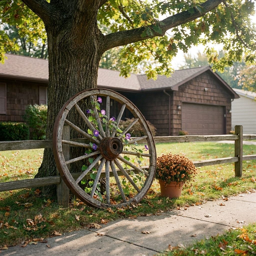 The Wagon Wheel Leaned Against Something, Doing Absolutely Nothing