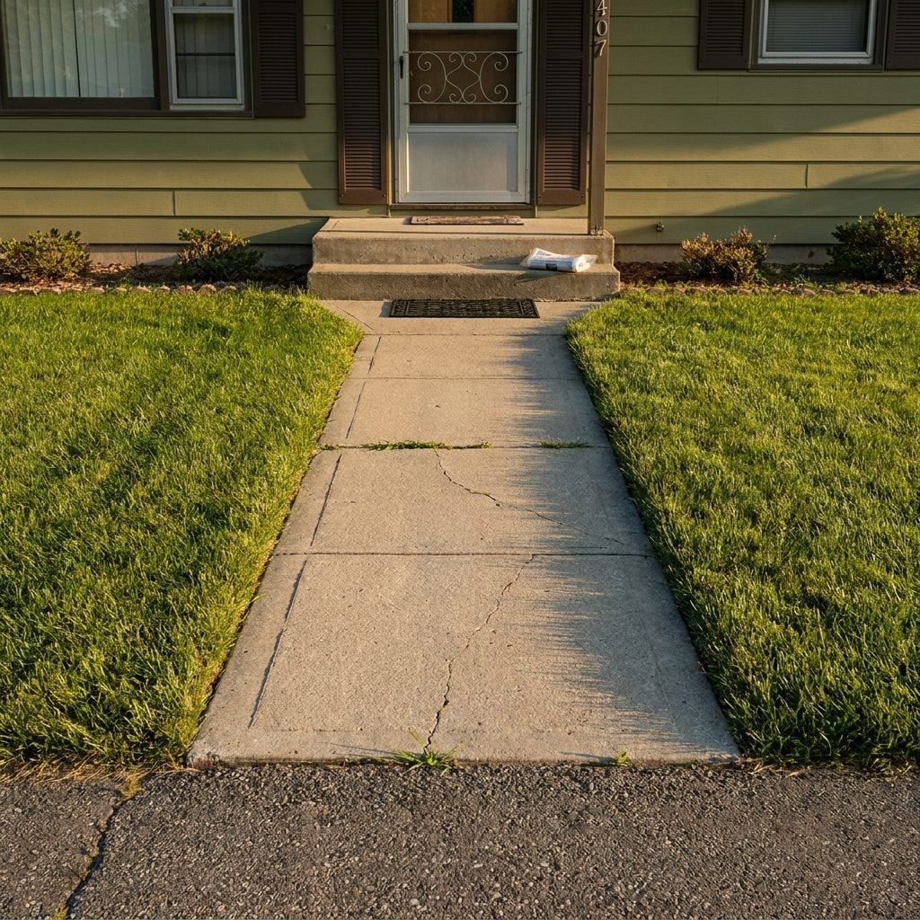 The One Straight Concrete Walkway That Got You from the Driveway to the Front Door and Nowhere Else