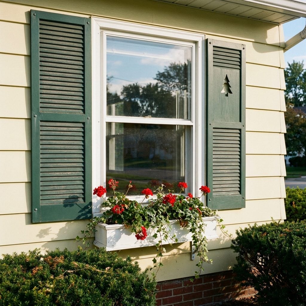 Decorative Shutters Bolted to the Wall, Incapable of Shutting Anything