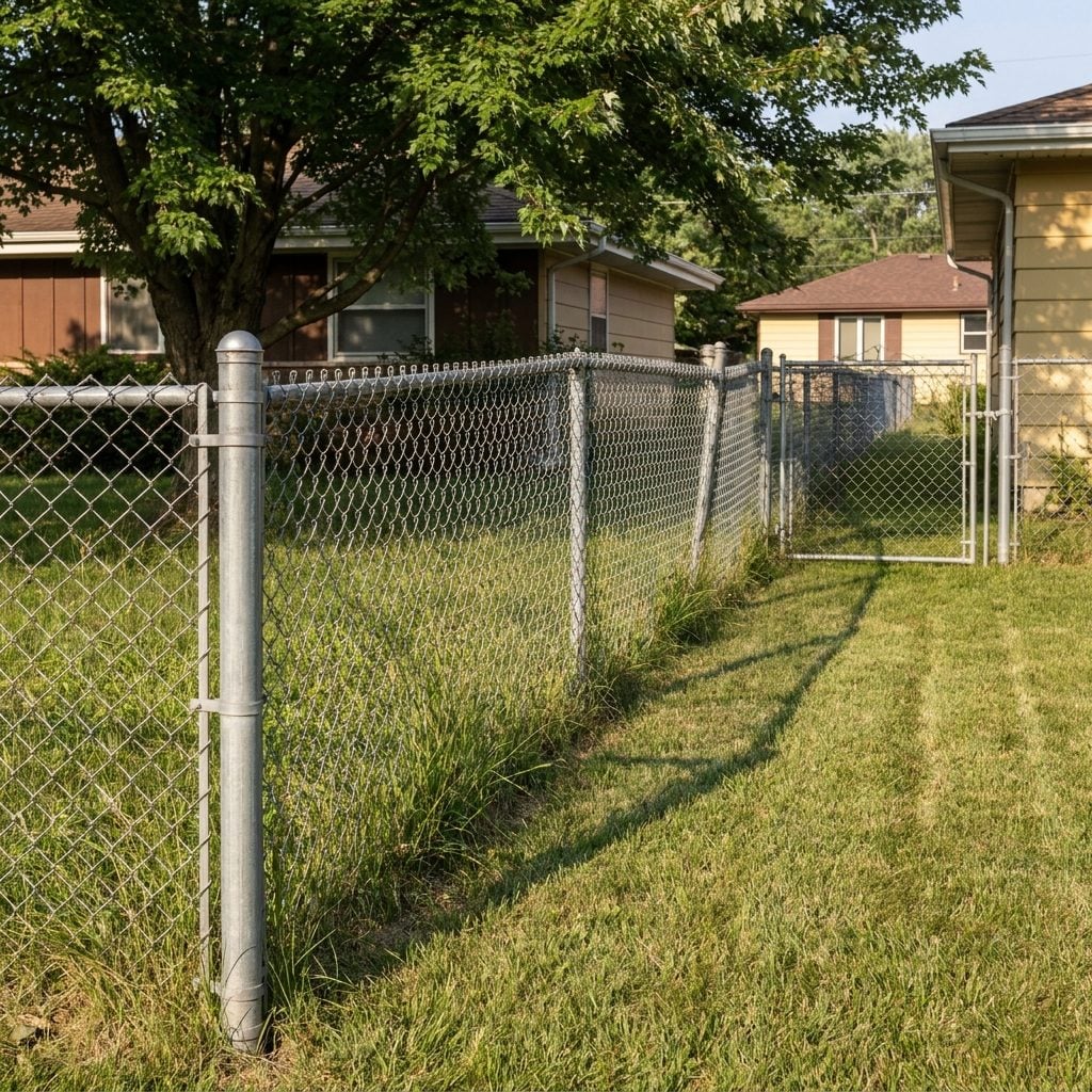 Chain-Link Fence Sections That Announced Exactly Where Your Yard Ended