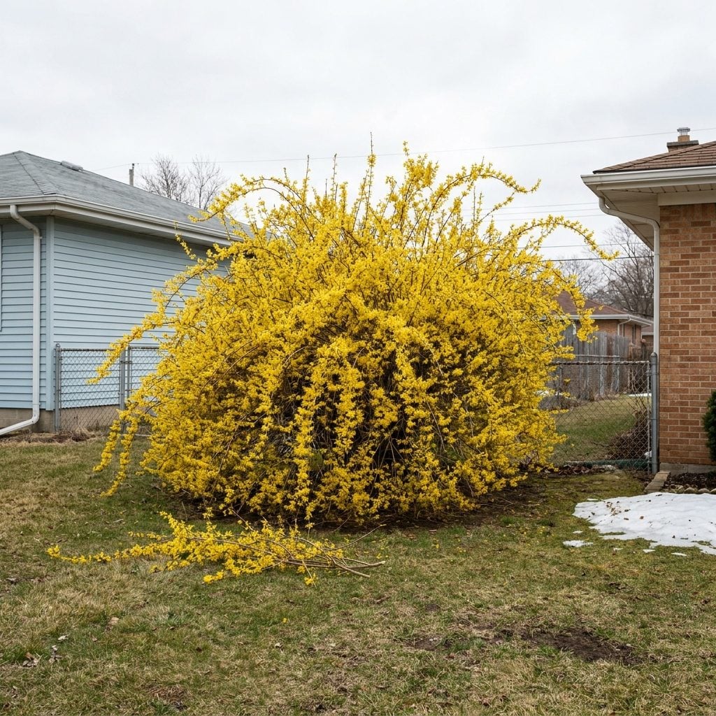 Forsythia Bushes Exploding in Neon Yellow Like They Had Something to Prove
