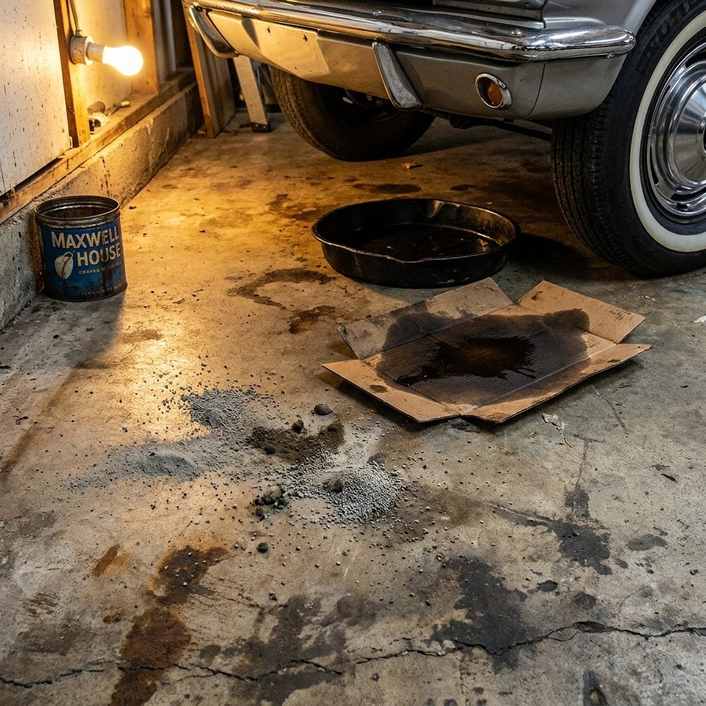 The Oil Drip Pan (or the Sheet of Cardboard, or the Pile of Kitty Litter) Under the Engine